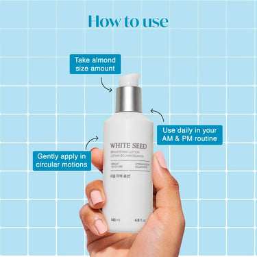 The Face Shop White Seed Brightening Face Lotion with Niacinamide & Vitamin B | For Dark Spots, Dullness & Acne Scars| Suitable for Normal, Oily, Dry, Combination Skin | Sulphate & Paraben Free, 145ml